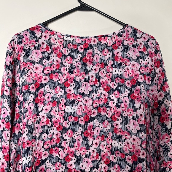 J Jill Floral Long Sleeve Blouse XL - Picture 10 of 12